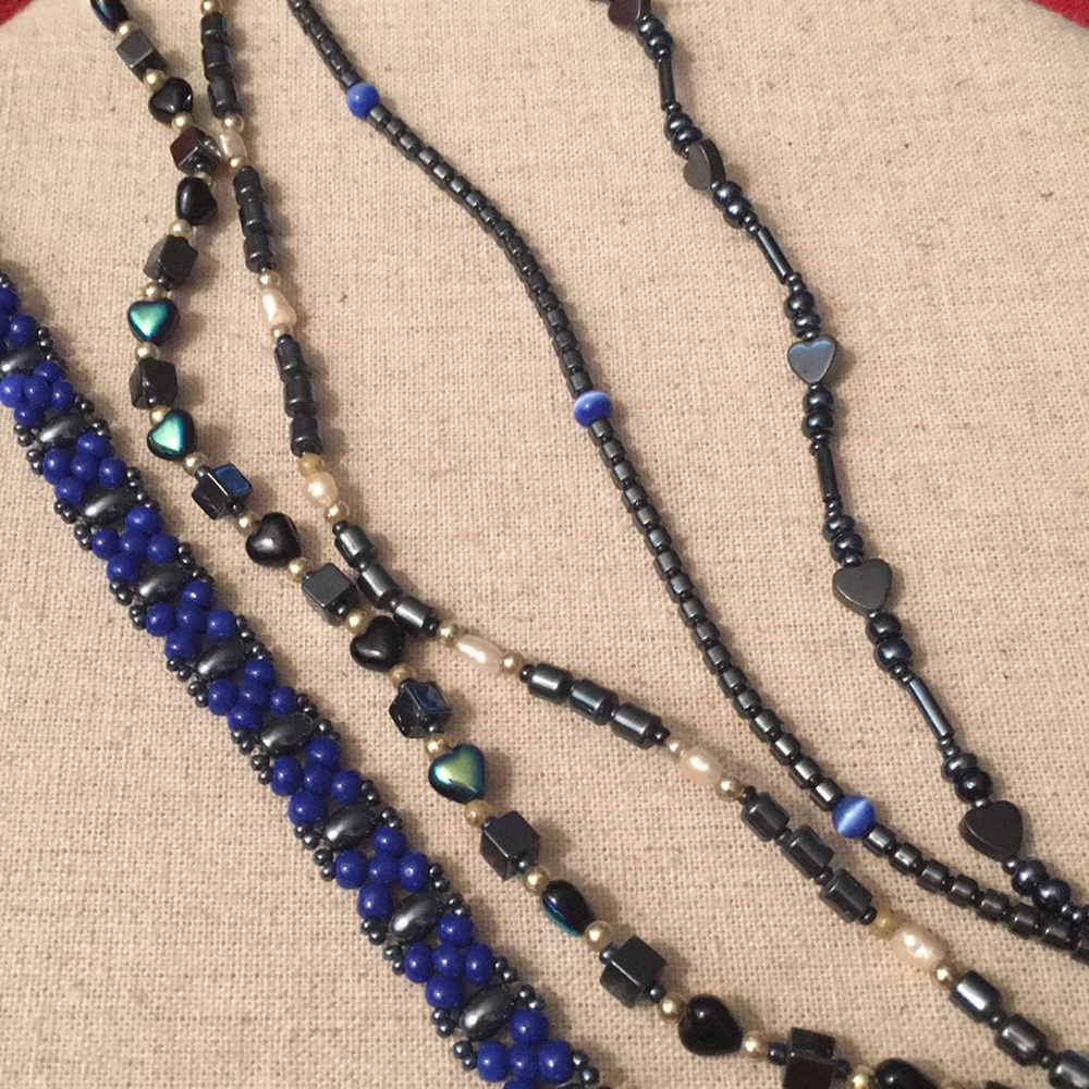 Mexican beaded anklet bundle.